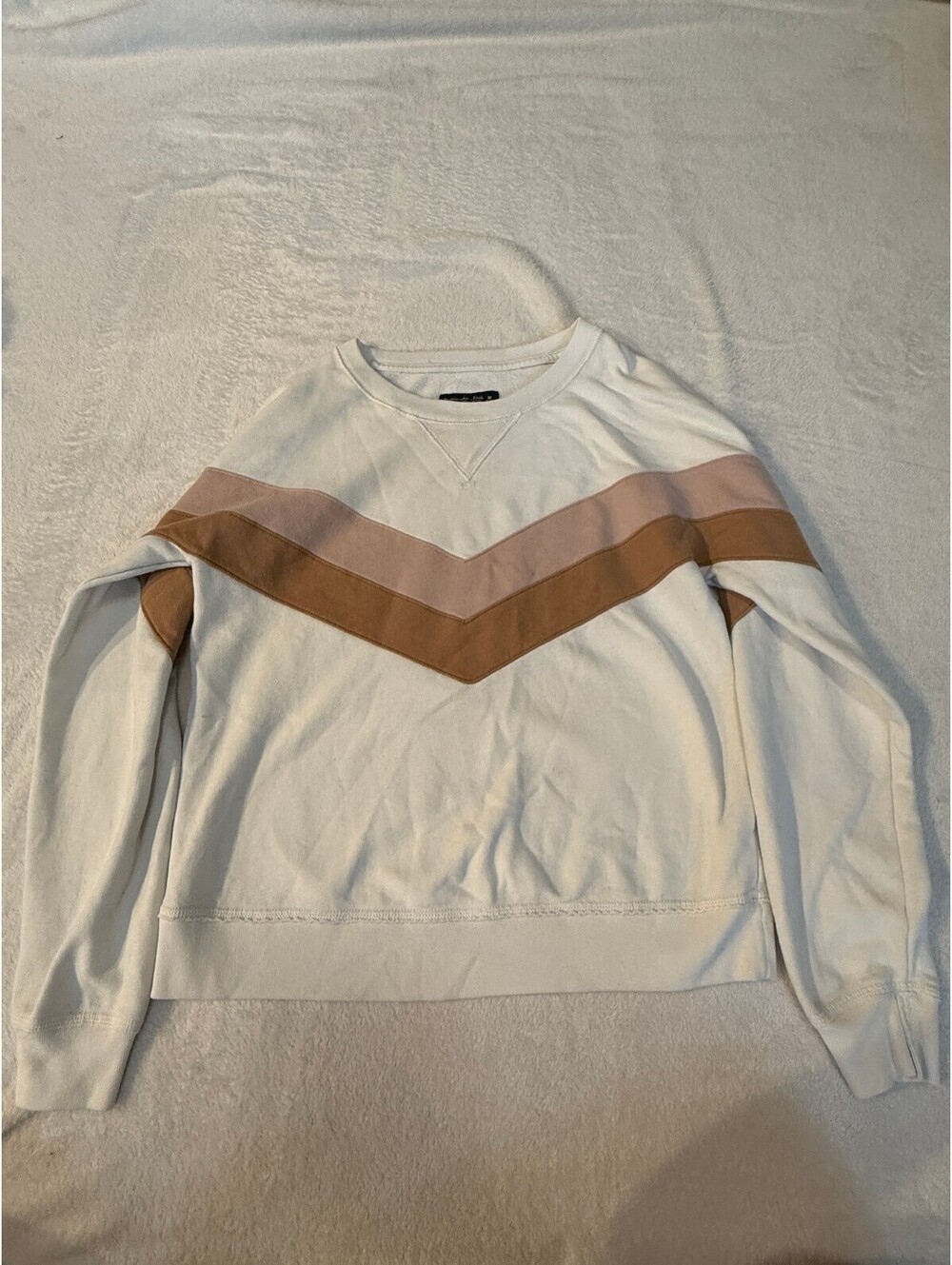 Abercrombie Fitch M Chevron Sweatshirt Y2K Preppy Fleece